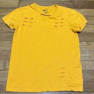 On Fire Distressed T-Shirt - Size Small